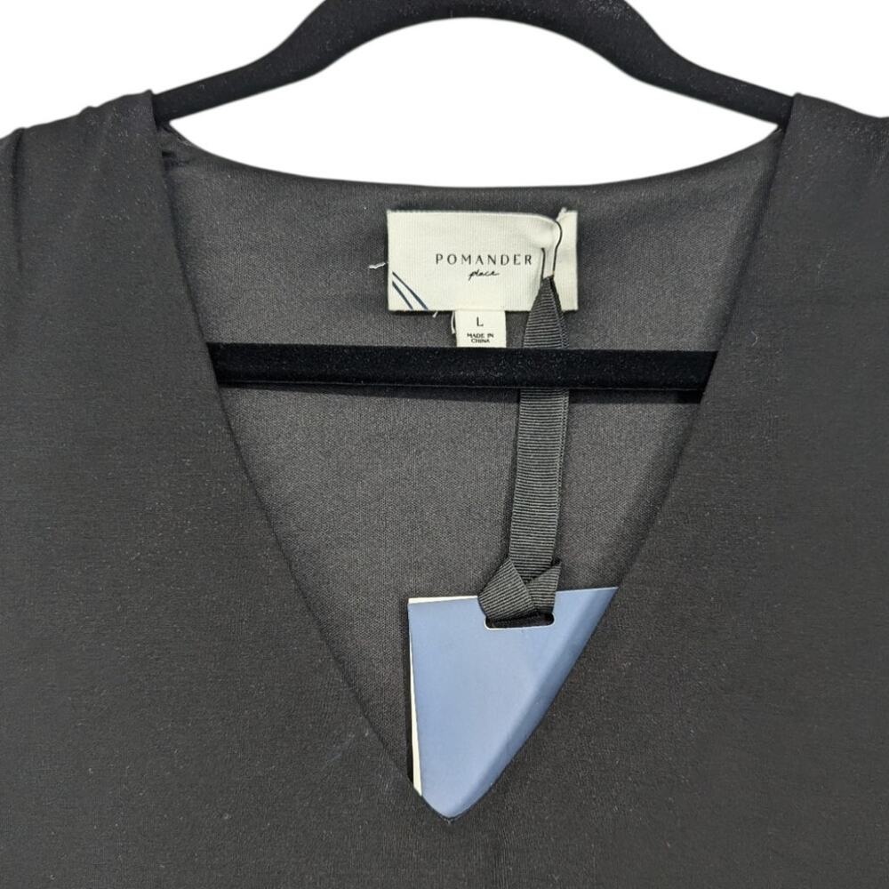 Tuckernuck Pomander Place Miko Black Flutter Sleeve Midi Dress Large NWT - Picture 3 of 5